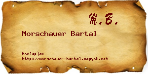 Morschauer Bartal névjegykártya